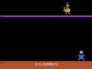 Eggomania title screen for Atari 2600
